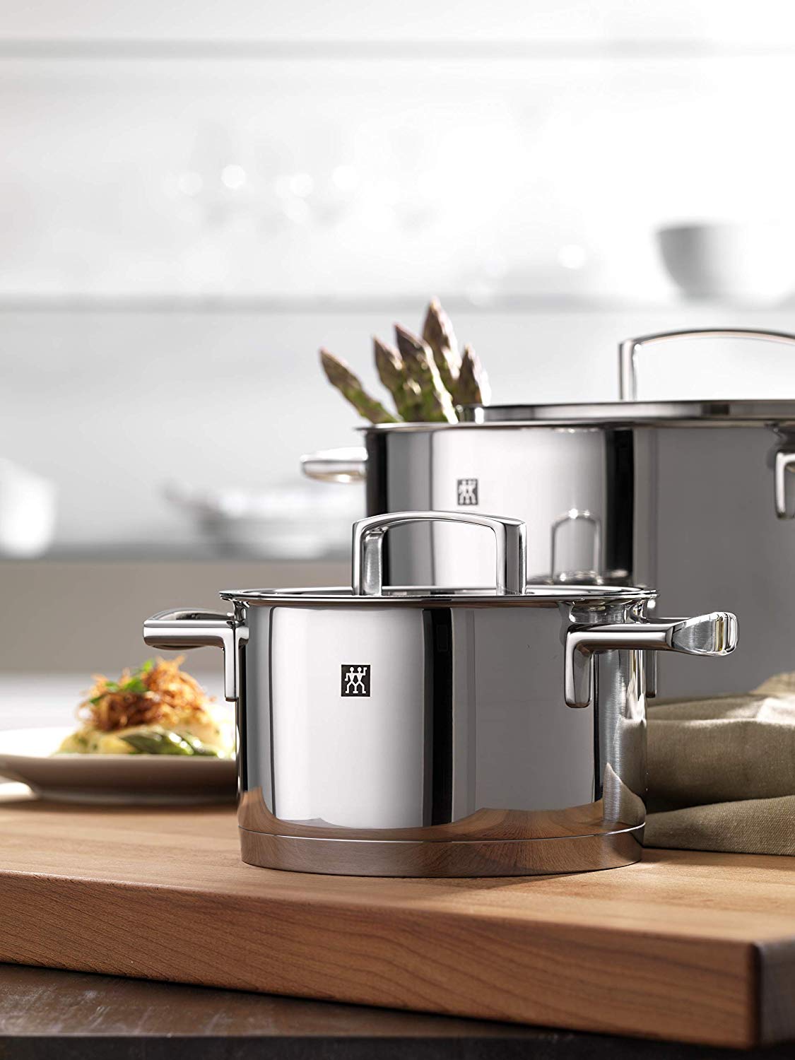 ZWILLING 5-piece Pot-Set, with 4 Lids, Suitable for Induction Stainless Steel, Passion,60 x 50 x 30 cm - Image 3