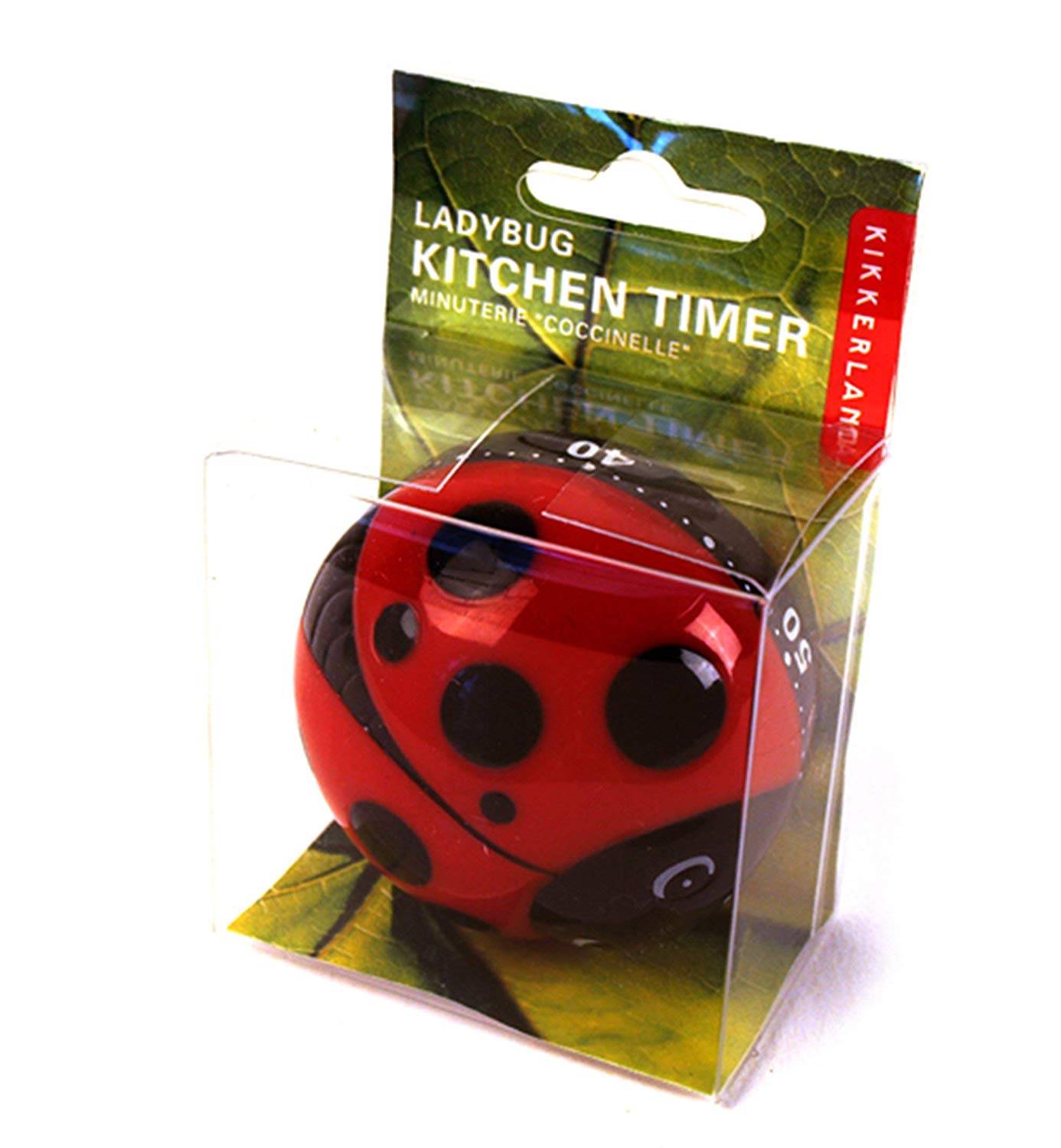 Kikkerland Assorted Ladybugs Kitchen Timer, Stainless Steel, Multi-Colour, Red, 5.7 x 5.7 x 4.4 cm - Image 4