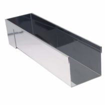 DE BUYER Gutter with Square Profile Removable End Pieces, Stainless Steel, Silver, 30.99 x 8.61 x 7.01 cm