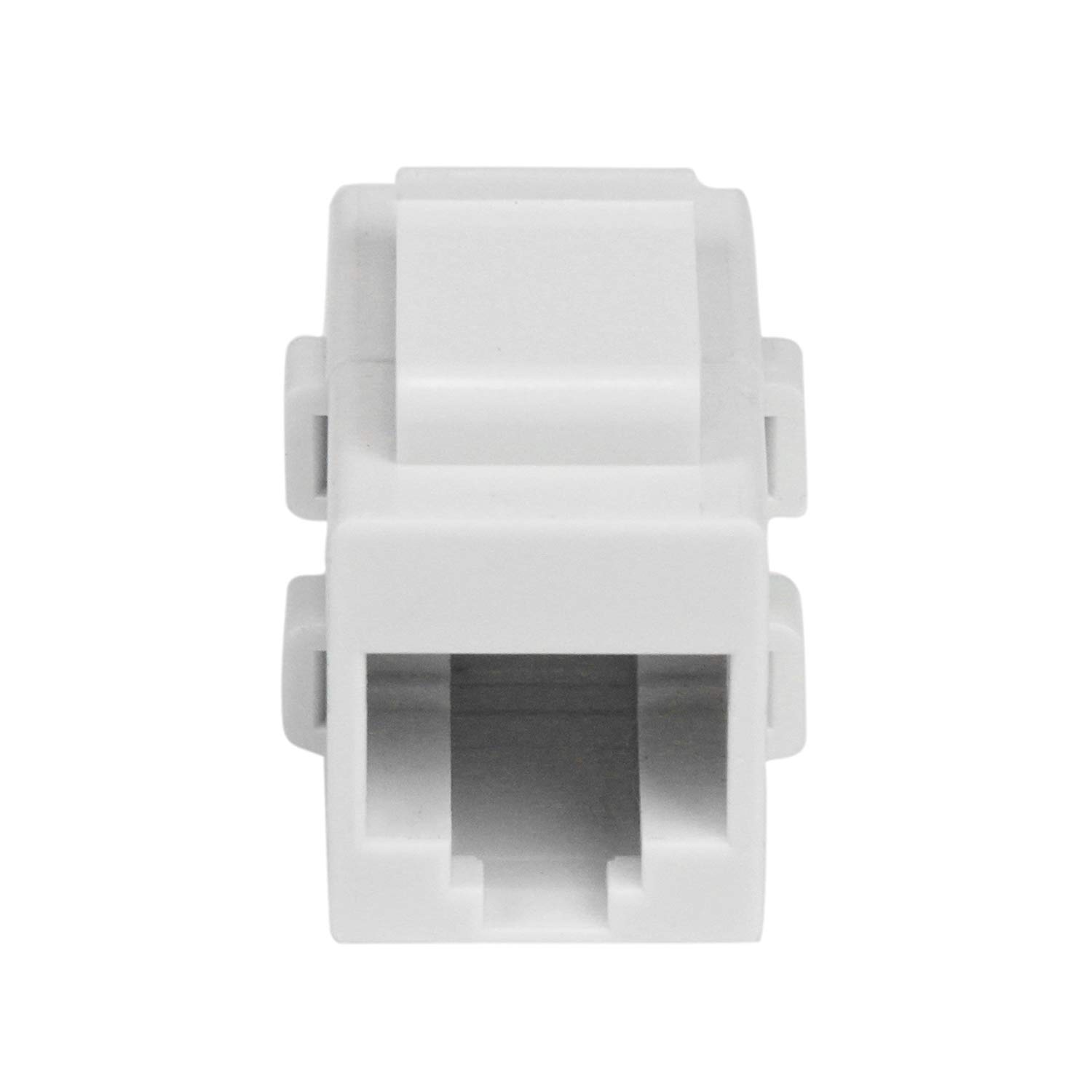 StarTech.com White Cat 6 RJ45 Keystone Jack Network Coupler F/F - RJ45 Coupler - Cat6 Coupler, Small - Image 3