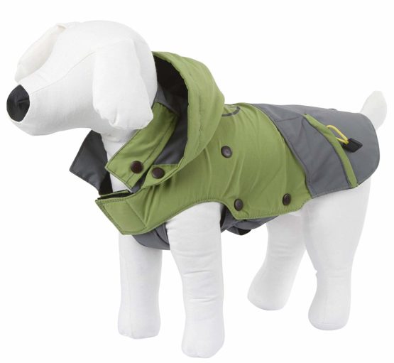Kerbl Outdoor Dog Coat Vancouver, 35 cm, Green/ Grey