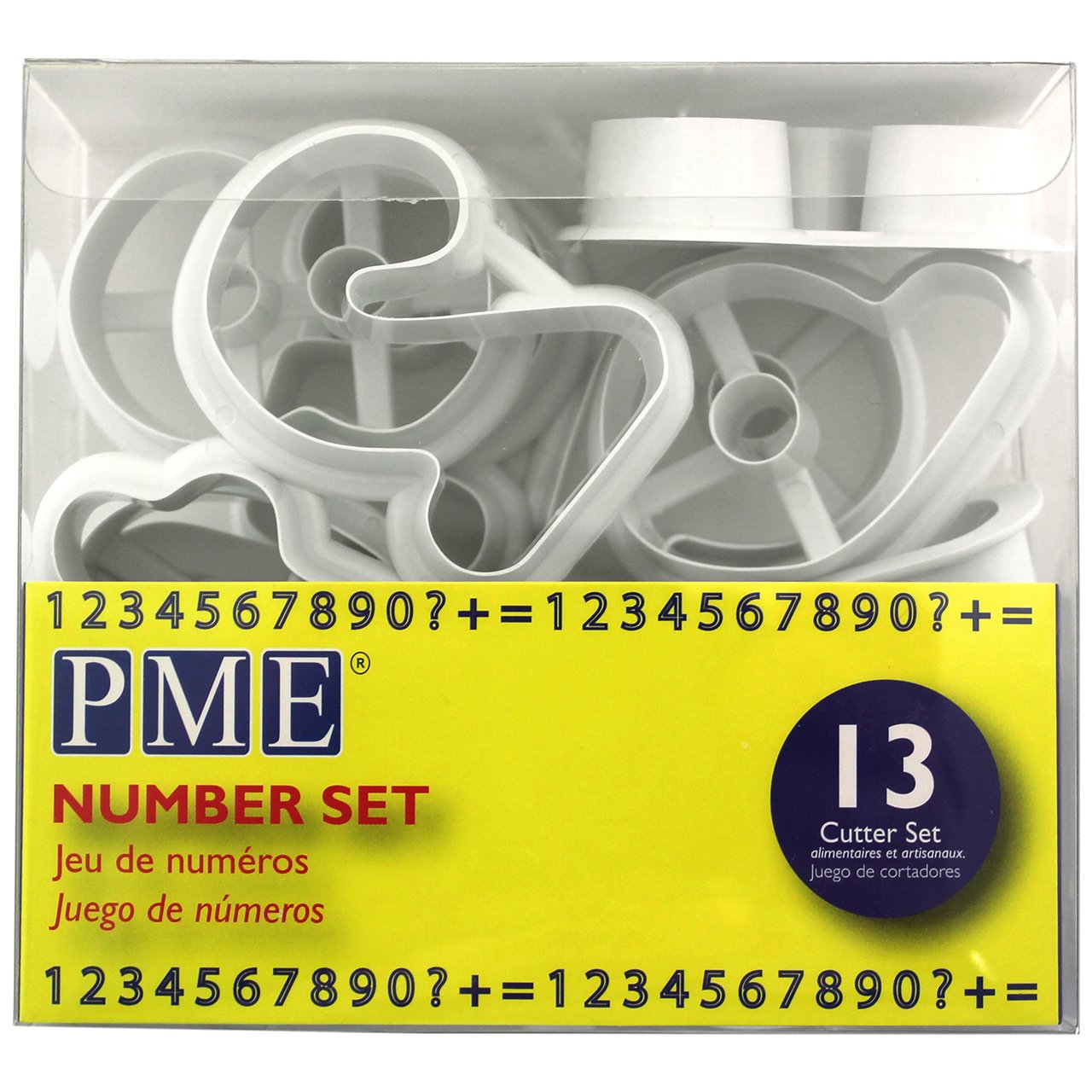 PME AN301 Number Cutters, for Sugarcraft and Cake Decorating Set of 13 , White , 5 x 1.3 x 5 cm - Image 3