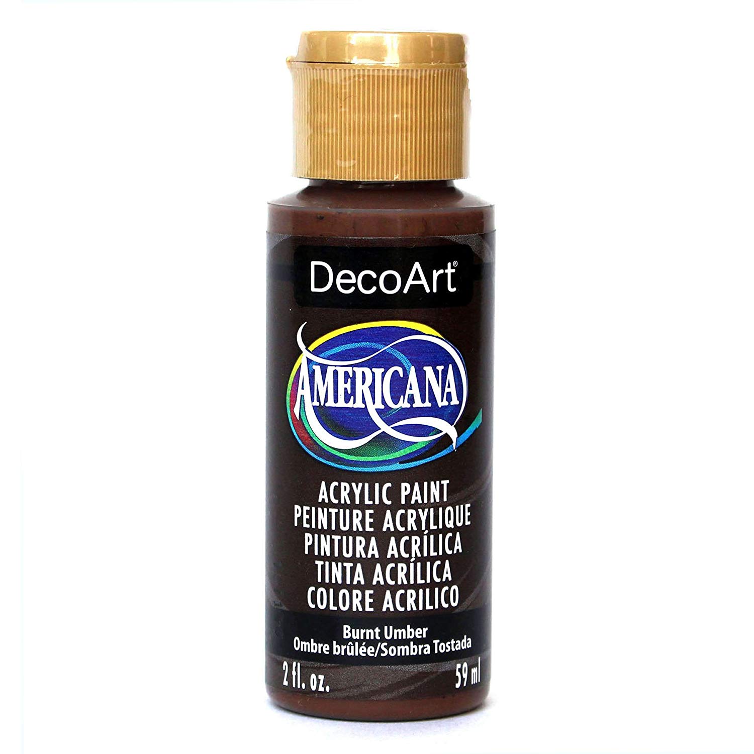 Deco Art Americana 2 oz Acrylic Multi-Purpose Paint, Burnt Umber,Brown,59 ml(Pack of 1), 59 ml (Pack of 1)