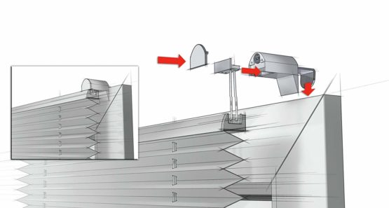 GARDINIA Pleated Blind for Clamping, Opaque Folding Blind, Mounting Kit Included, EASYFIX Pleated Blind with Two Operating Rails, Slate, 40 x 130 cm (WxH) - Image 2