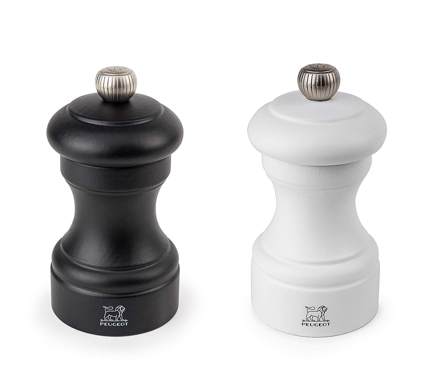 PEUGEOT, Bistro 10 cm Salt and Pepper Mill Set, Classic Salt and Pepper Grinder Set, Olive Wood
