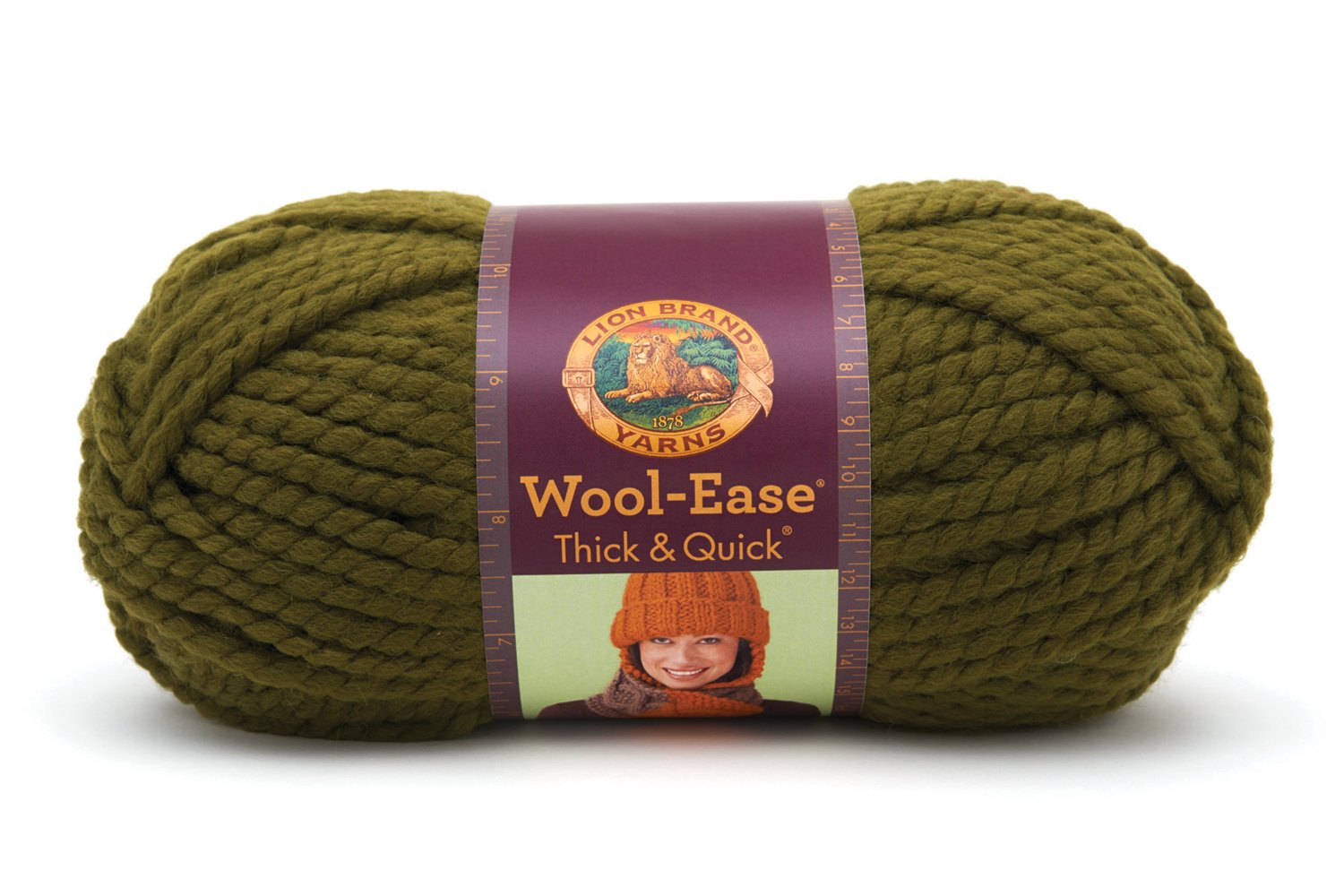 Lion Brand Yarn Company 1-Piece Wool-Ease Thick and Quick, Cilantro, 1 Pack