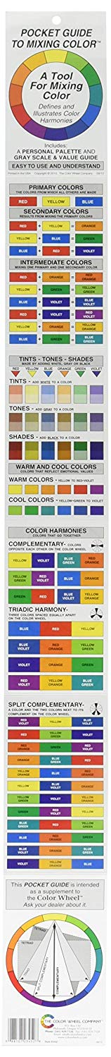 Color Wheel 1-Piece Pocket Guide to Mixing Colour, Multicolor, 1 Pack - Image 2