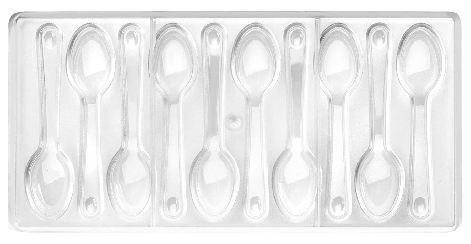 IBILI - 799402 CONICAL CHOCOLATE MOLD SPOONS, White, 27 x 14 x 2.5 cm
