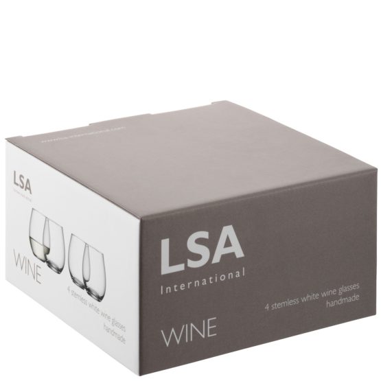 LSA WI01 Wine Ste mless White Wine Glass 370 ml Clear x 4 - Image 4