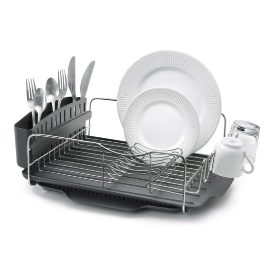 Polder 4-Piece Advantage Dish Rack System, Stainless Steel, Grey - Image 4
