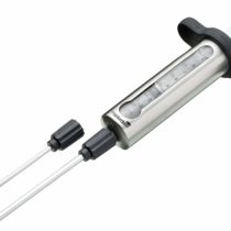 KitchenCraft MCINJSS Masterclass Meat Injector for Adding Flavour Marinades, Herbs, Seasoning and Sauces, Stainless Steel, Silver/Black