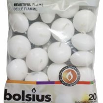 Bolsius Floating Candle-White, Wax, 4.5cm w X 3cm h