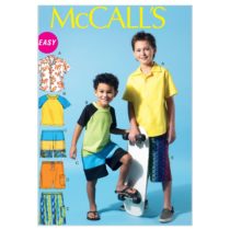 McCall's Patterns M6548 Size CCE 3-4-5-6 Children's/ Boys' Shirt, Top and Shorts, Pack of 1, White