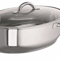 Schulte-Ufer 6768-34 Casserole Dish 34 cm 6.5 L Induction Silver, 34 cm, 6.50 l