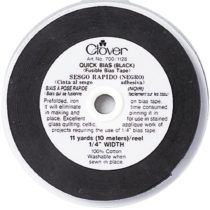clover Quick Bias Tape: 6mm x 10m: Black, 6