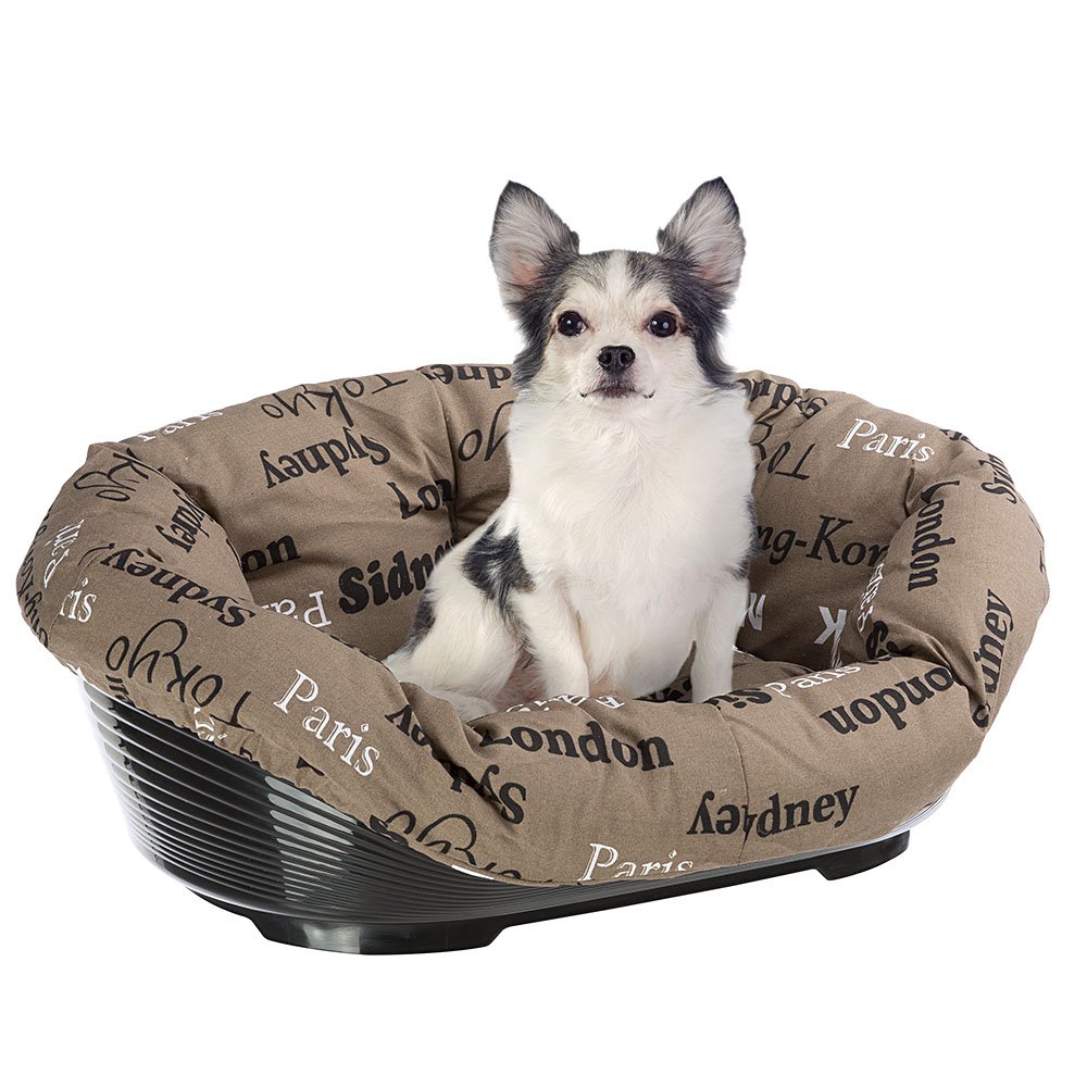 Ferplast Plastic Dog and Cat Bed with Padded Dog and Cat Cushion SOFA' Dog Bed with Padded Cushion, Washable - Image 2