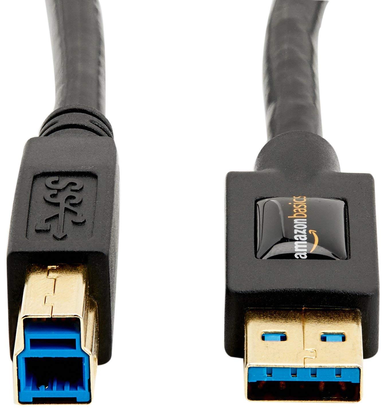 Amazon Basics USB-A to USB-B 3.0 Cable, 4.8Gbps High-Speed with Gold-Plated Plugs, 6 foot, 1.8 m, Black - Image 2