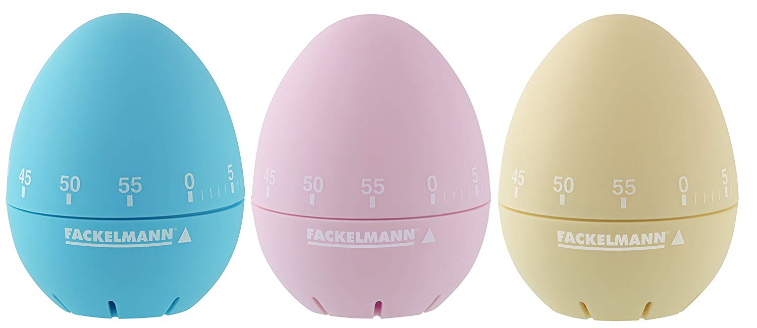 Zenker 41919 Kitchen Timer, Plastic Assorted, 6 x 6 x 7.5 cm, Cream/Pink/Blue, Sortiert: Creme, Rosa, Blau, 6x6x7.5 cm