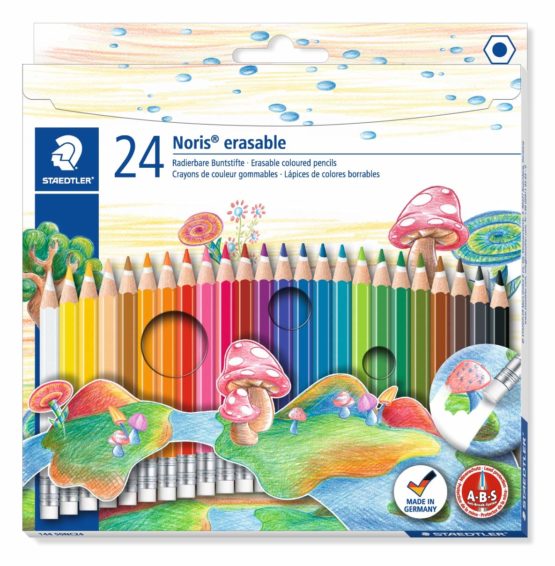 STAEDTLER 144 50NC24 Noris Club Erasable Colouring Pencils - Assorted Colours, Pack of 24