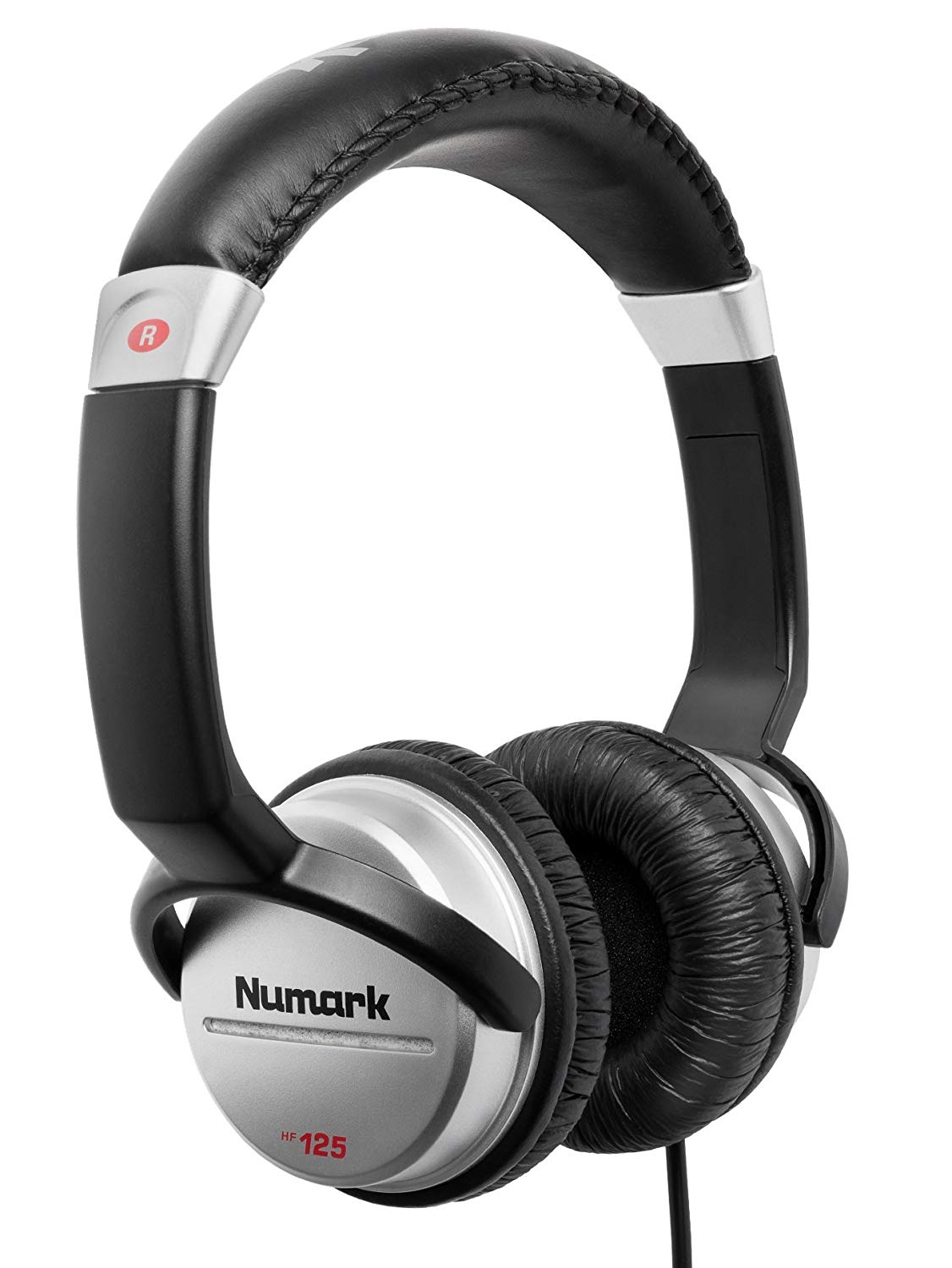 Numark HF125 Compact Recording and Monitoring DJ Headphones with 6ft Cable