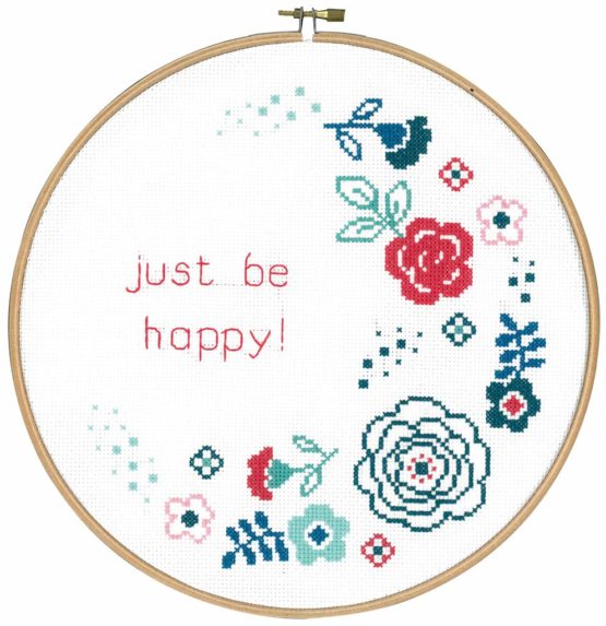 Vervaco Counted Cross Stitch Kit: Modern Flowers, Other, NA, 24cm