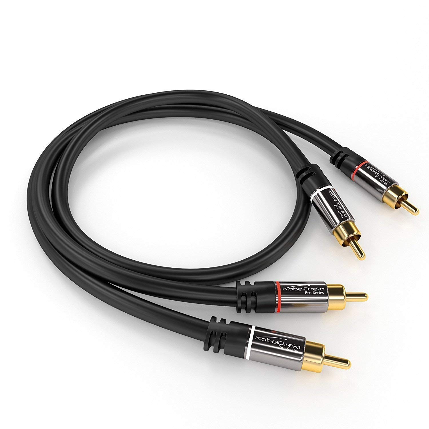 KabelDirekt – 0.5m – RCA/phono cable, 2 to 2 RCA/phono, stereo audio ...