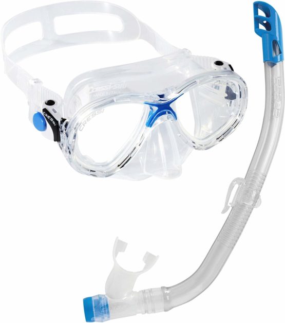 Cressi Kids' C Estrella VIP Jr Clear/Lime Junior Snorkeling/Diving Combo Set
