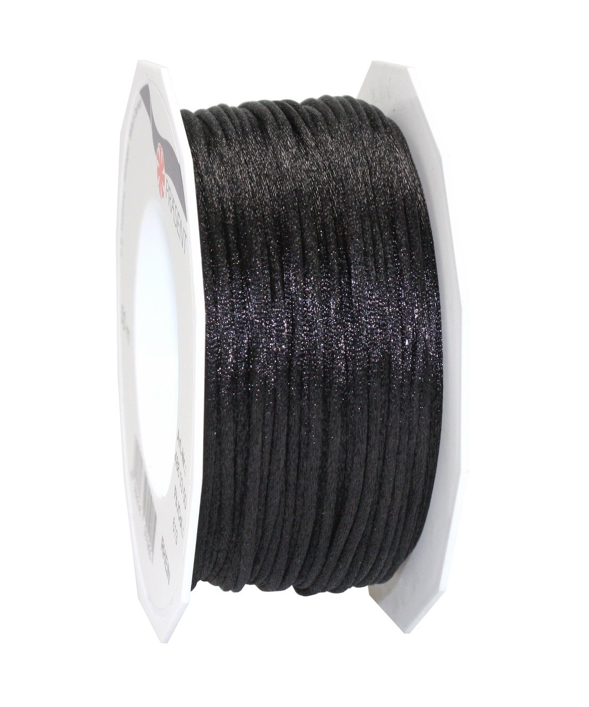 C.E. Pattberg RHEIN Cord Ribbon, black, 50 m Braided Cord for Wrapping Gifts Parcels, And Presents, 3 mm Width