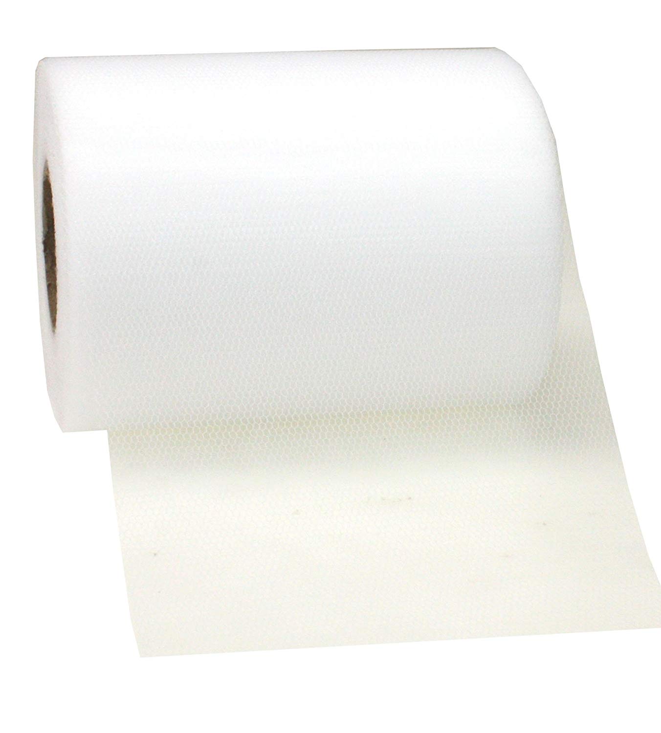 C.E. Pattberg VERONA Decoration Ribbon, white, 50 m Tulle Band for Wrapping And Decorating 112 mm Width