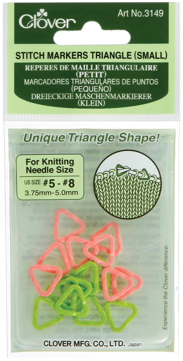 Clover Stitch Markers Triangle (Small), Other, Multicoloured, 1, Multicolor