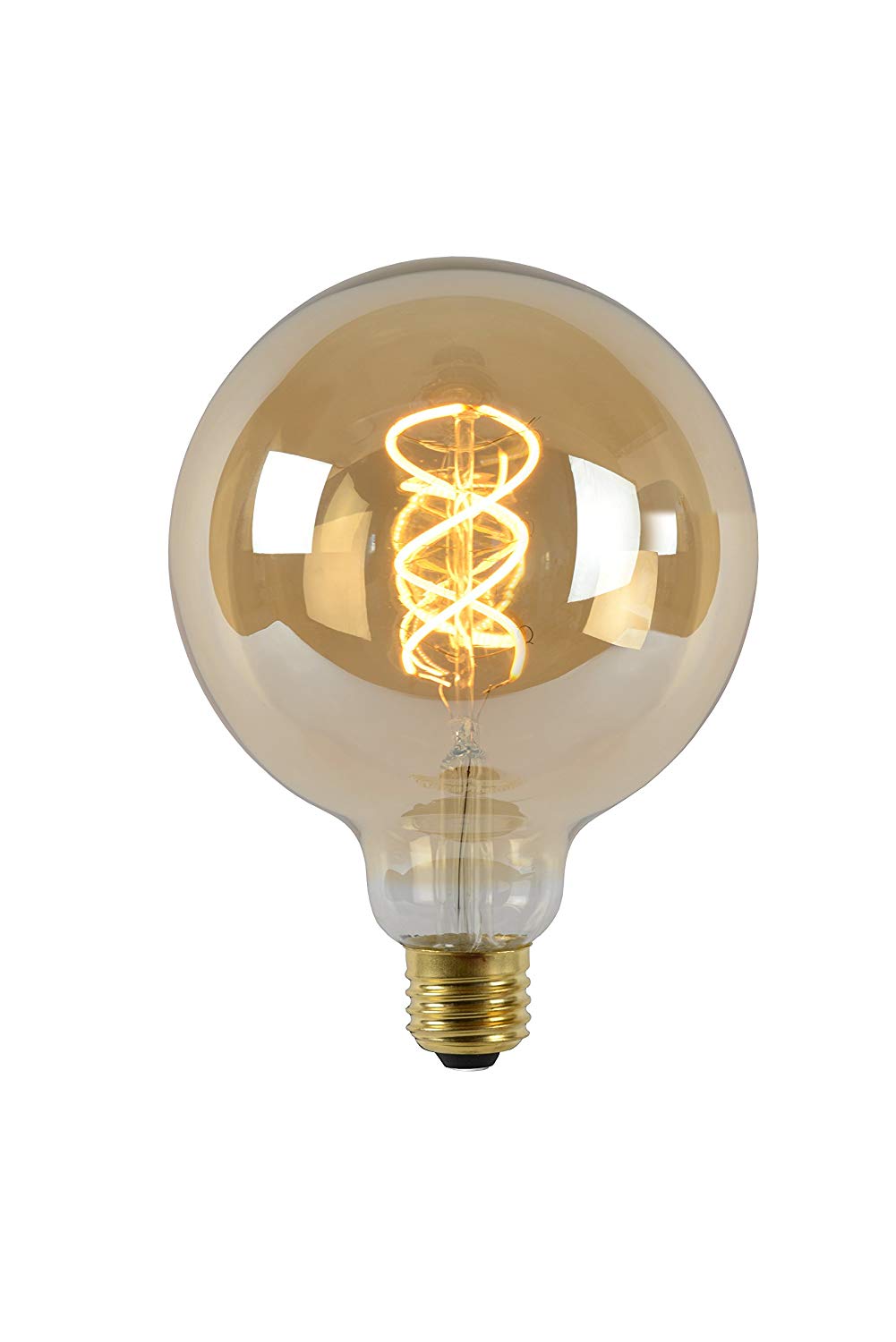 Lucide LED Bulb - Filament Bulb - diameter 12,5 cm - LED Dim. - 1x5W 2200K - Amber, 1 Stück (1er Pack)
