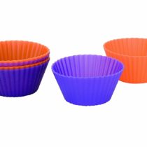 IBILI Baking Cups Set, Silicone, Orange/Purple, 7 x 3.5 x 7 cm