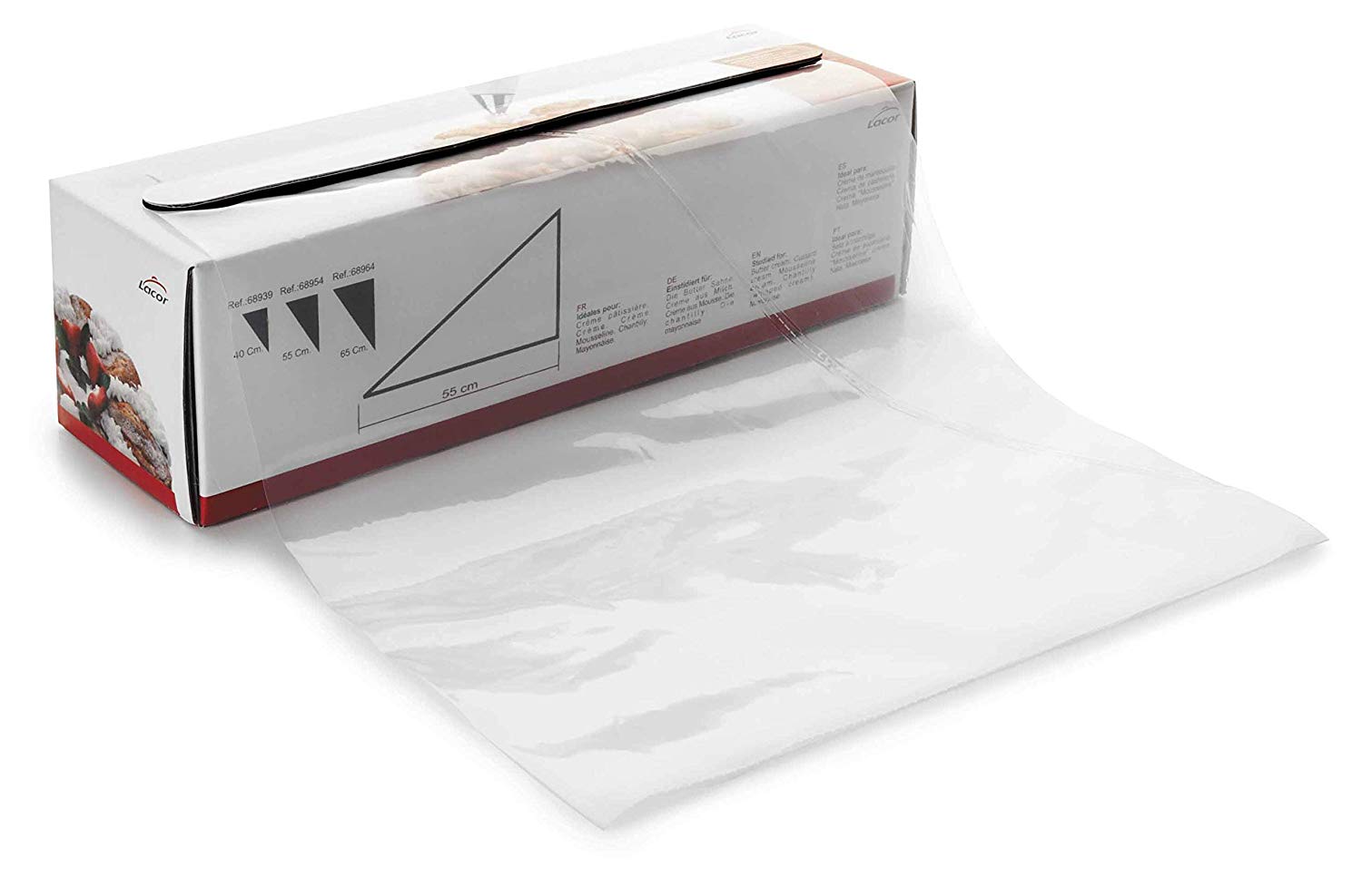 Lacor-68964-DISPOSABLE Pastry Bags 65 CM, White