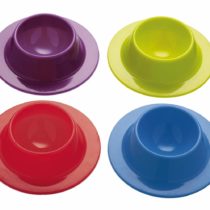 KitchenCraft Colourworks Set of 4 Silicone Egg Cups, Brights