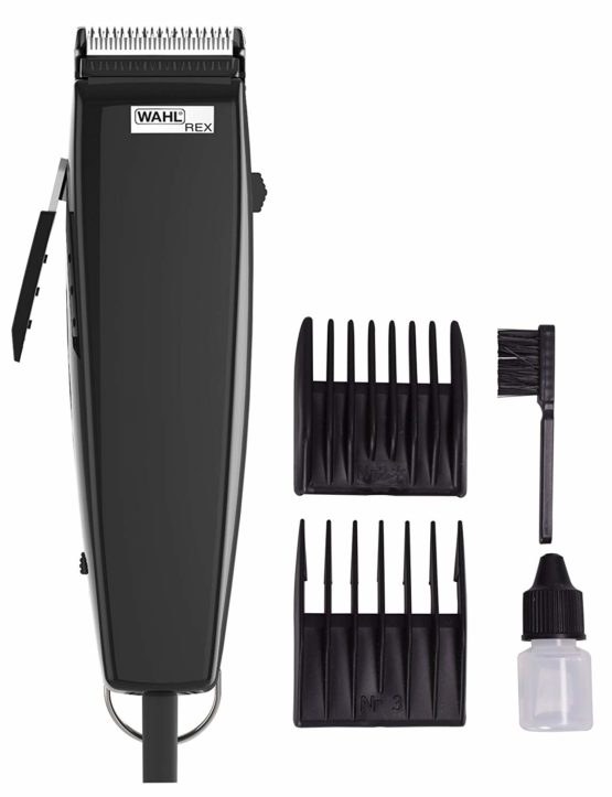 Wahl Rex Dog Clipper, Premium Dog Grooming Kit, Full Coat Dog Grooming Clippers, Low Noise, Powerful and Quiet, Corded Pet Clippers, High Carbon Steel Blades, Pets at Home