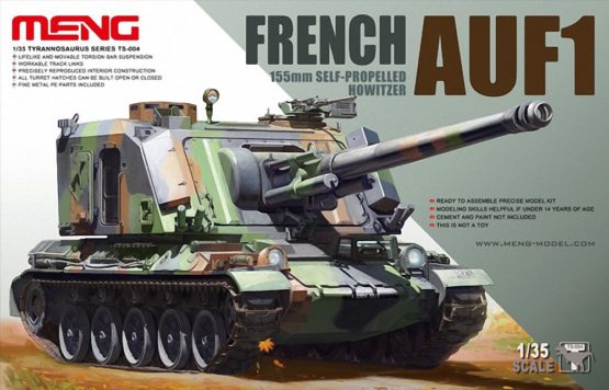 MENG 155 mm Model 1:35 French AUF1 Self-Propelled Howitizer SPG Kit (Multi-Colour)