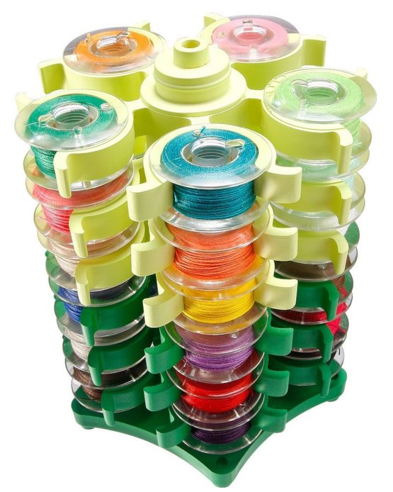 clover Stack n Store Bobbin Tower, Elastomer, Green, 1 - Image 4