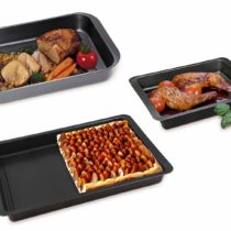 chg Roast and souflé tin set 3 pieces in anthracite, Carbon, 42 x 29 x 6 cm