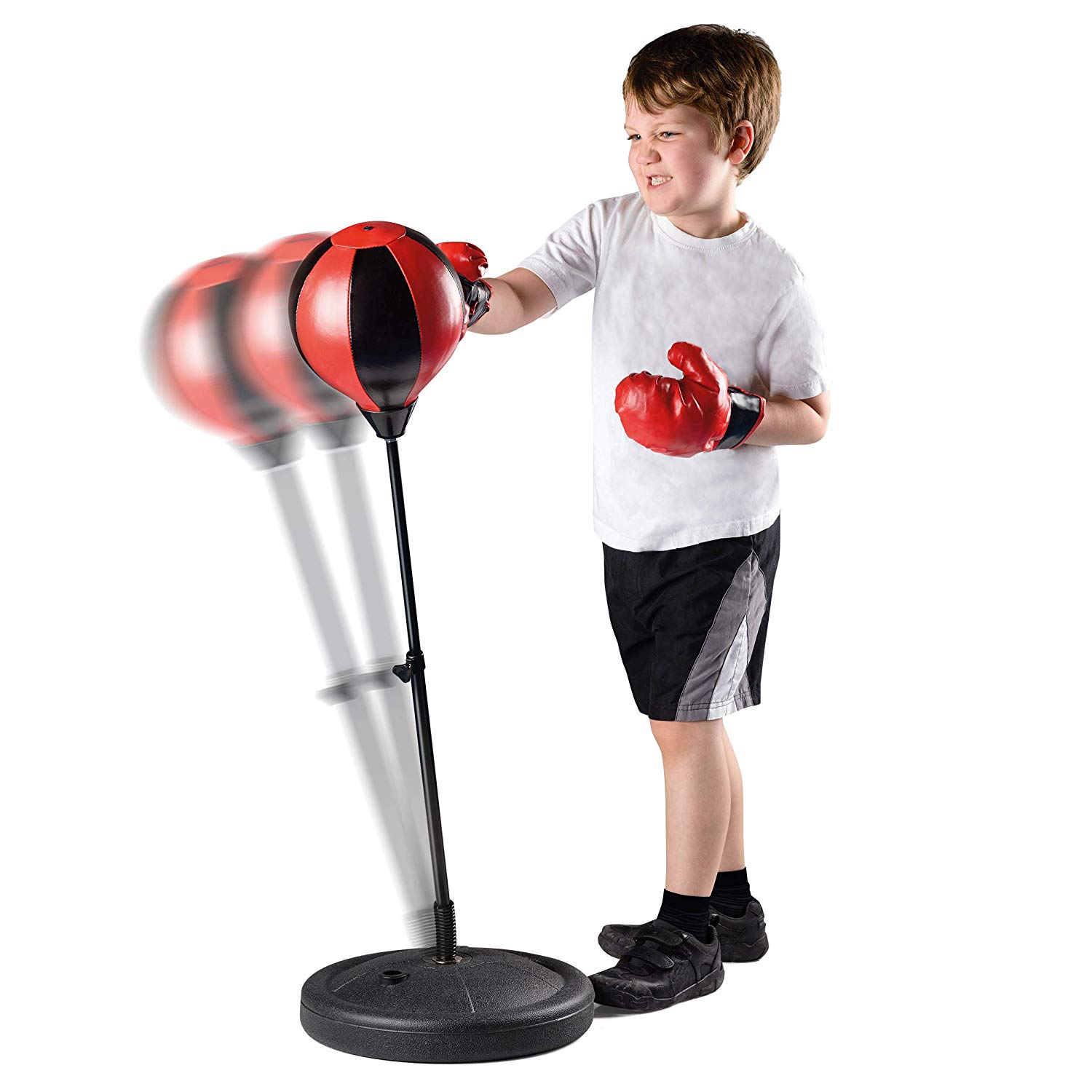 Toyrific Punch Bag with Gloves, Adjustable Boxing Set including Stand and Punching Ball, Freestanding for Kids Boys Girls and Beginners - Image 2