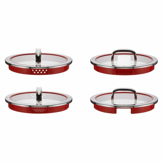 WMF cookware Ø 24 cm approx. 5,7l Function 4 Inside scaling lid - pour off or decant liquids without spilling to keep your dishes and cooker clean. Made in Germany hollow side handles glass lid Cromargan stainless steel brushed suitable for all stove tops including induction dishwasher-safe - Image 2
