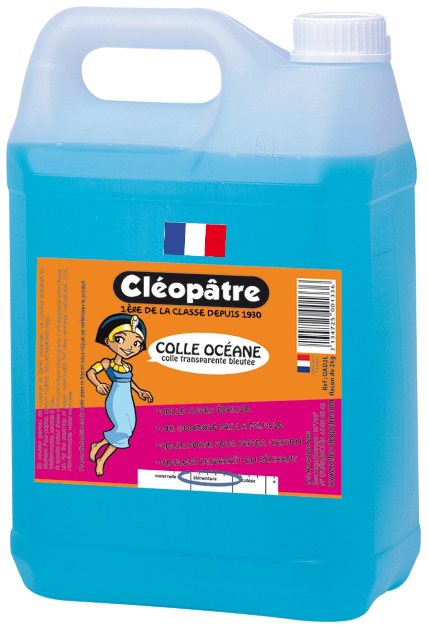 Cleopatra OAD5L Synthetic Glue Transparent Glue, 5 Litre Ocean Blue, 5kg