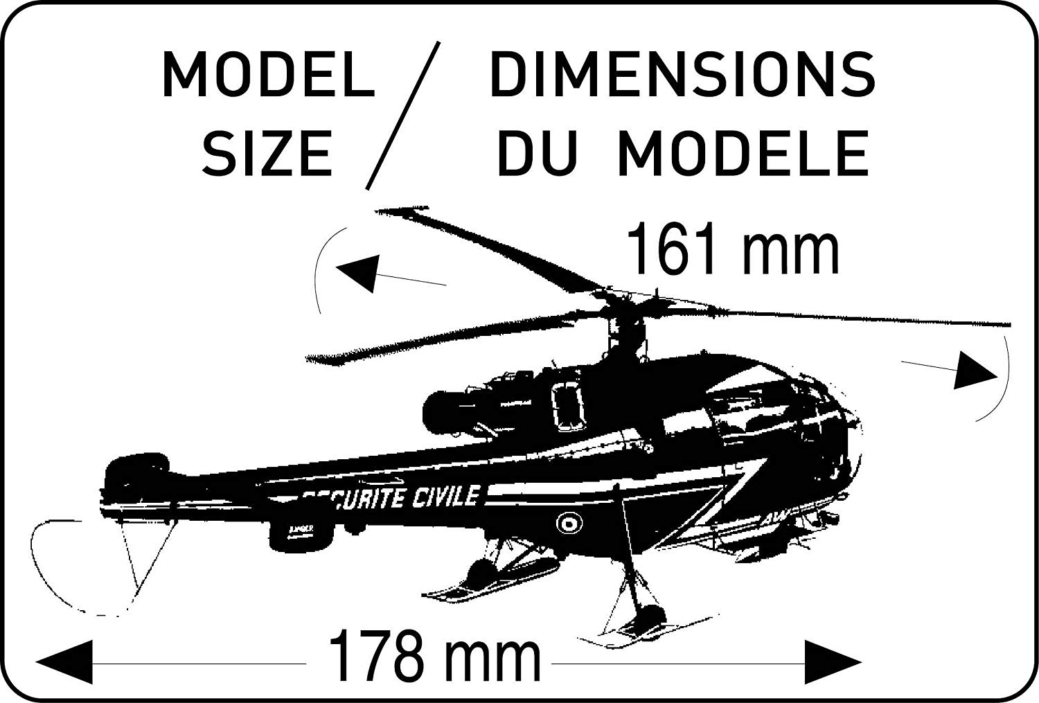 Heller 80289 1:72 Scale SA 316B Alouette III Securite Civile Model, neutral - Image 2
