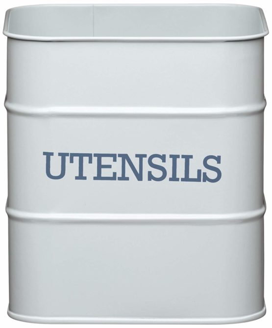 KitchenCraft Living Nostalgia Utensils Tin, Grey, 14.5 x 16 cm