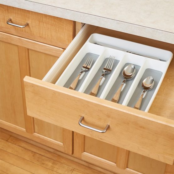 madesmart 29105 Drawer Storage with 5 Compartments White Plastic 33 x 29 x 4.5 cm - Image 3