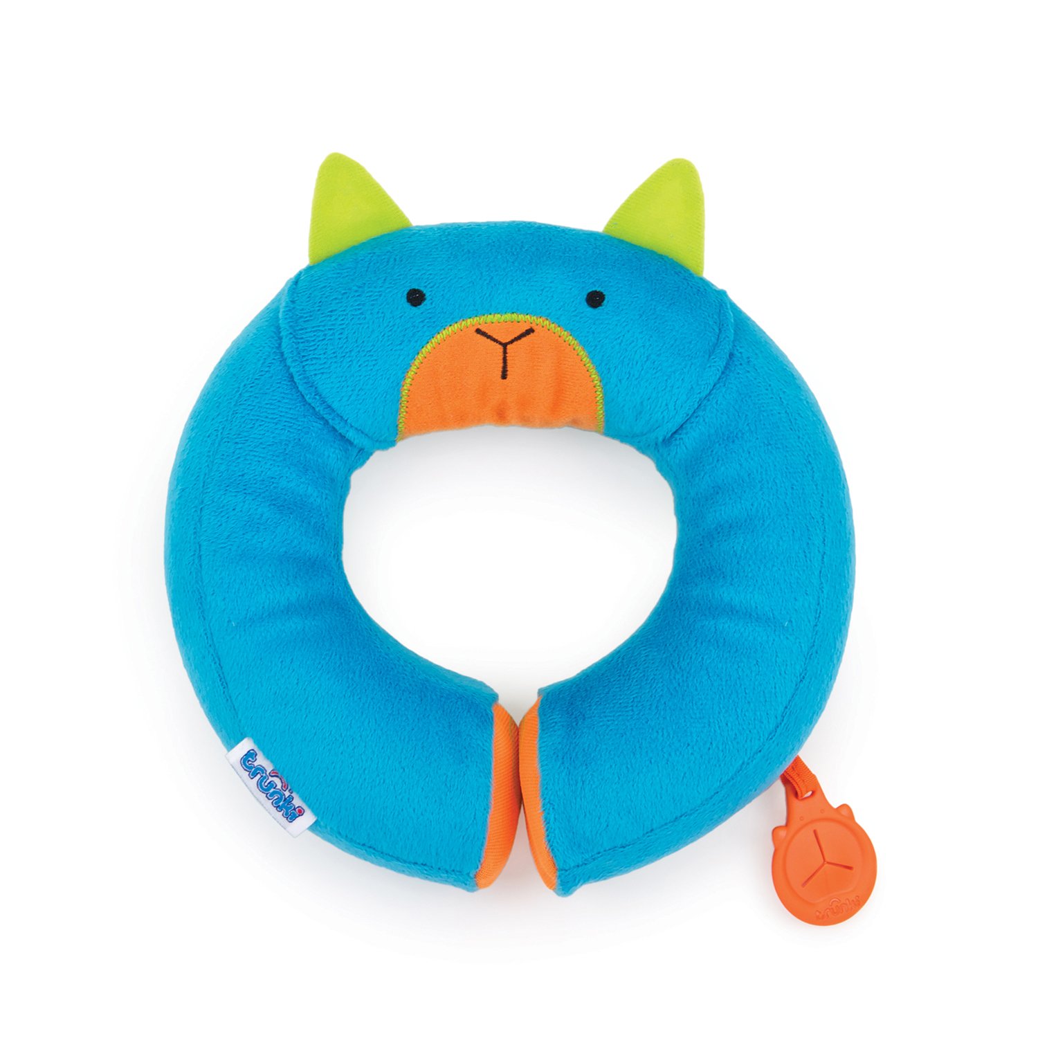 Trunki Kid's Travel Neck Pillow and Chin Rest, Bert (Blue)