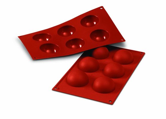 Silikomart Silicone Mould Semi-Sphere, Large, 60 mm, Terracotta, L