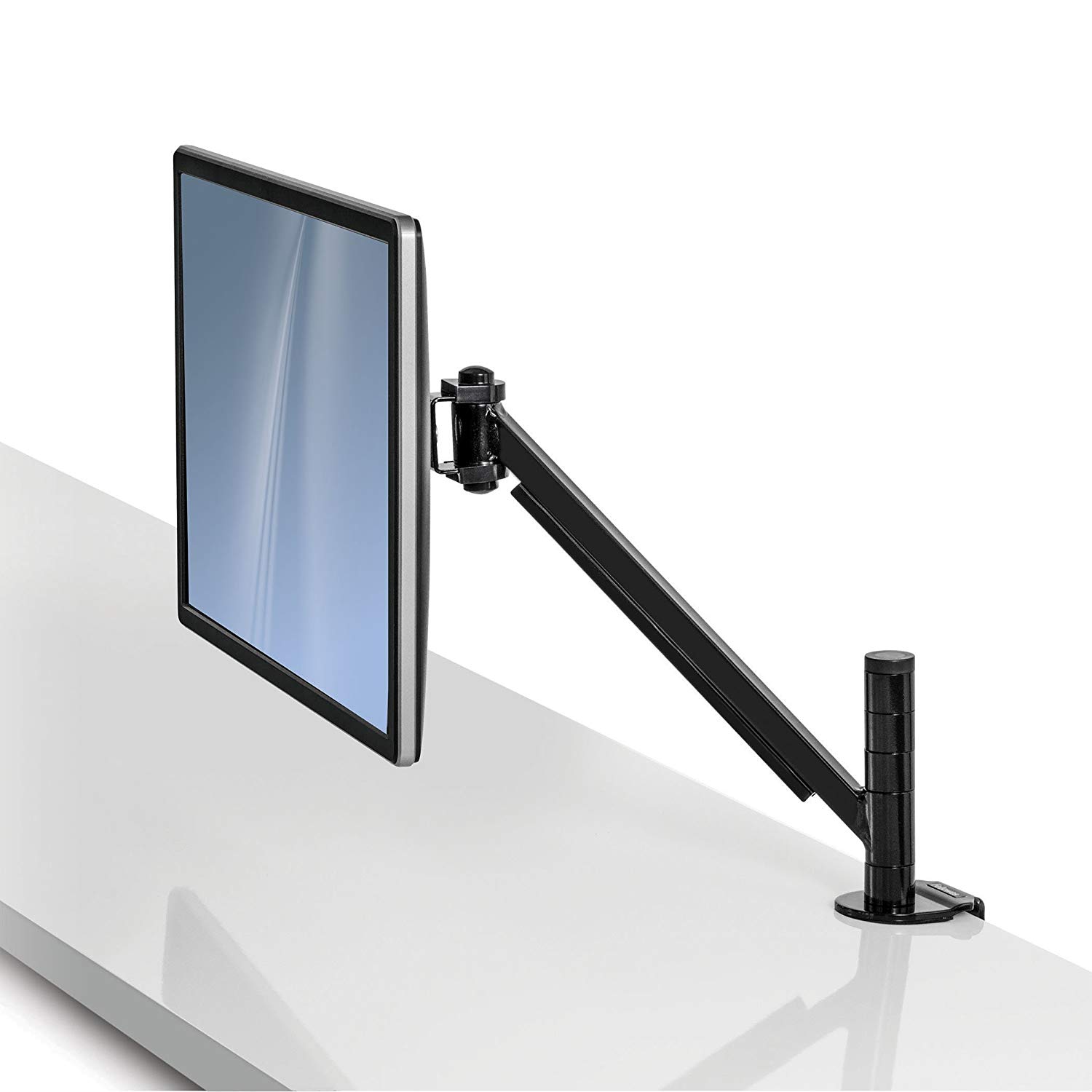 Fellowes Smart Suites Single Monitor Arm, Ergonomic VESA Compliant Adjustable Monitor Stand with Tilt, Swivel - Image 2