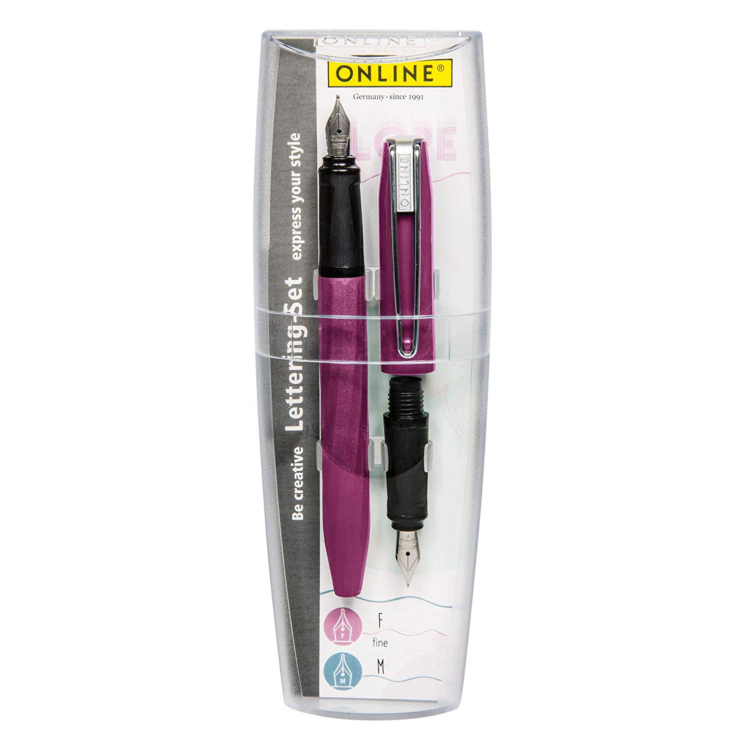Slope Lettering ONLINE Slope Lettering Set Nib Size M and F Wild Berry – BigaMart