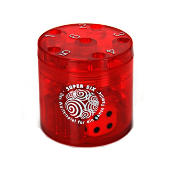 BestSaller 3011 ABS Family Super Six Travel Game, Small, 5 X 5 cm, Red, Ø 5 cm - Image 2