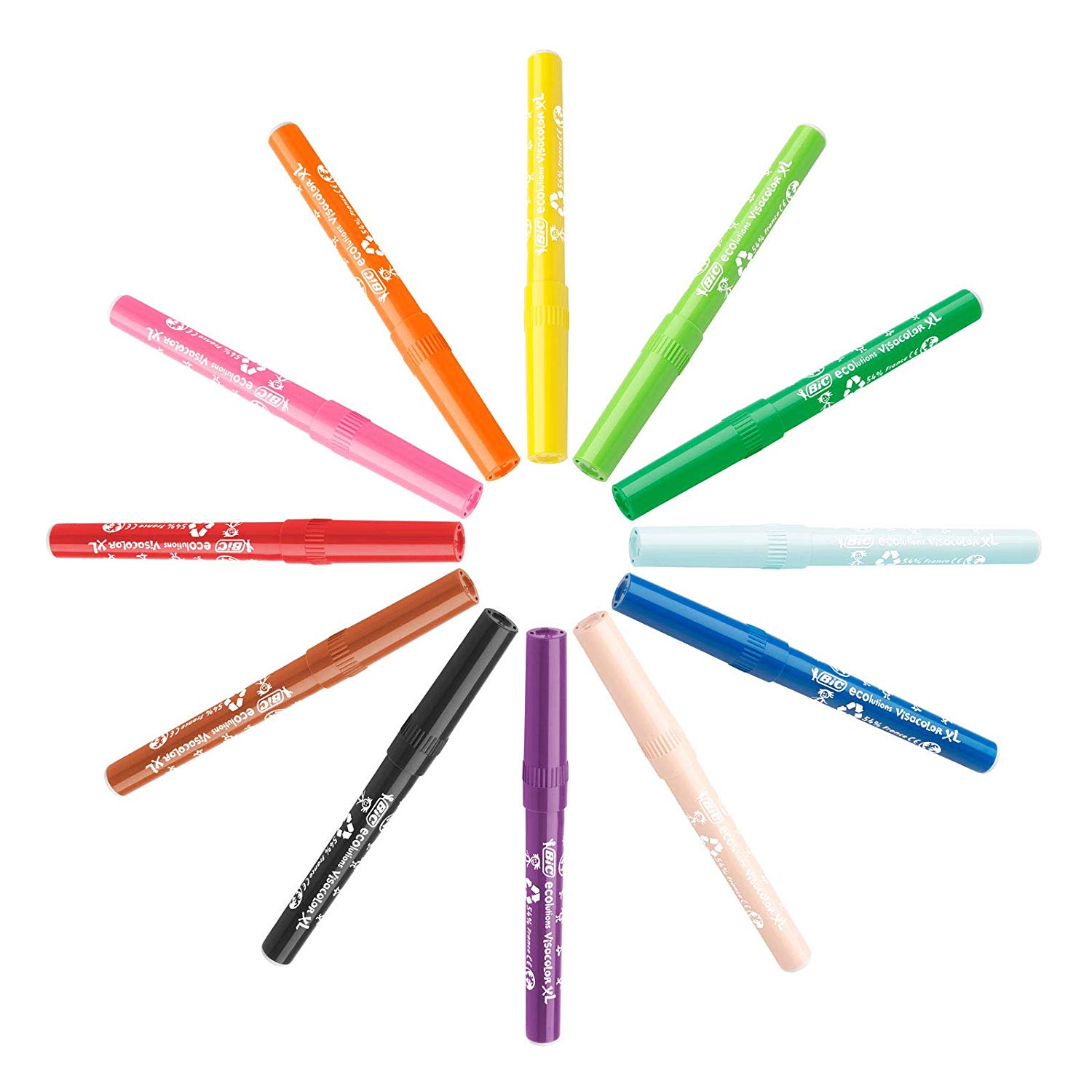 BIC Kids Visacolor XL Colouring Pens 96 Classpack, Assorted, 1 count (Pack of 96) - Image 2